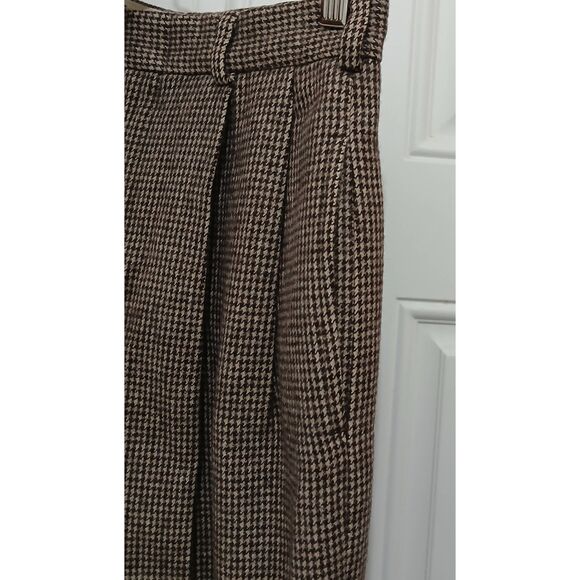 Vintage ralp lauren PURPLE LABEL women size 6 wool pants brown 24 waist gingham - Picture 5 of 11